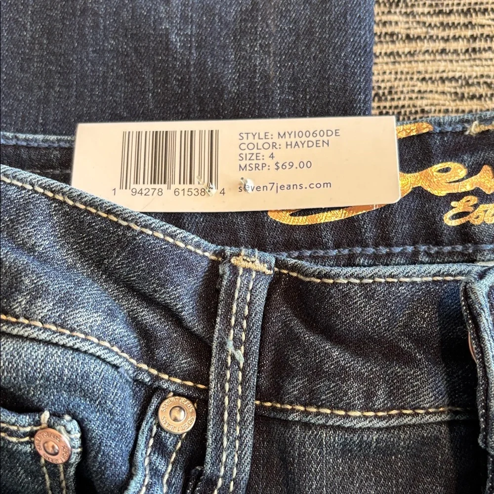 Seven7 High Rise Frayed Hem Jeans - Picture 3 of 6